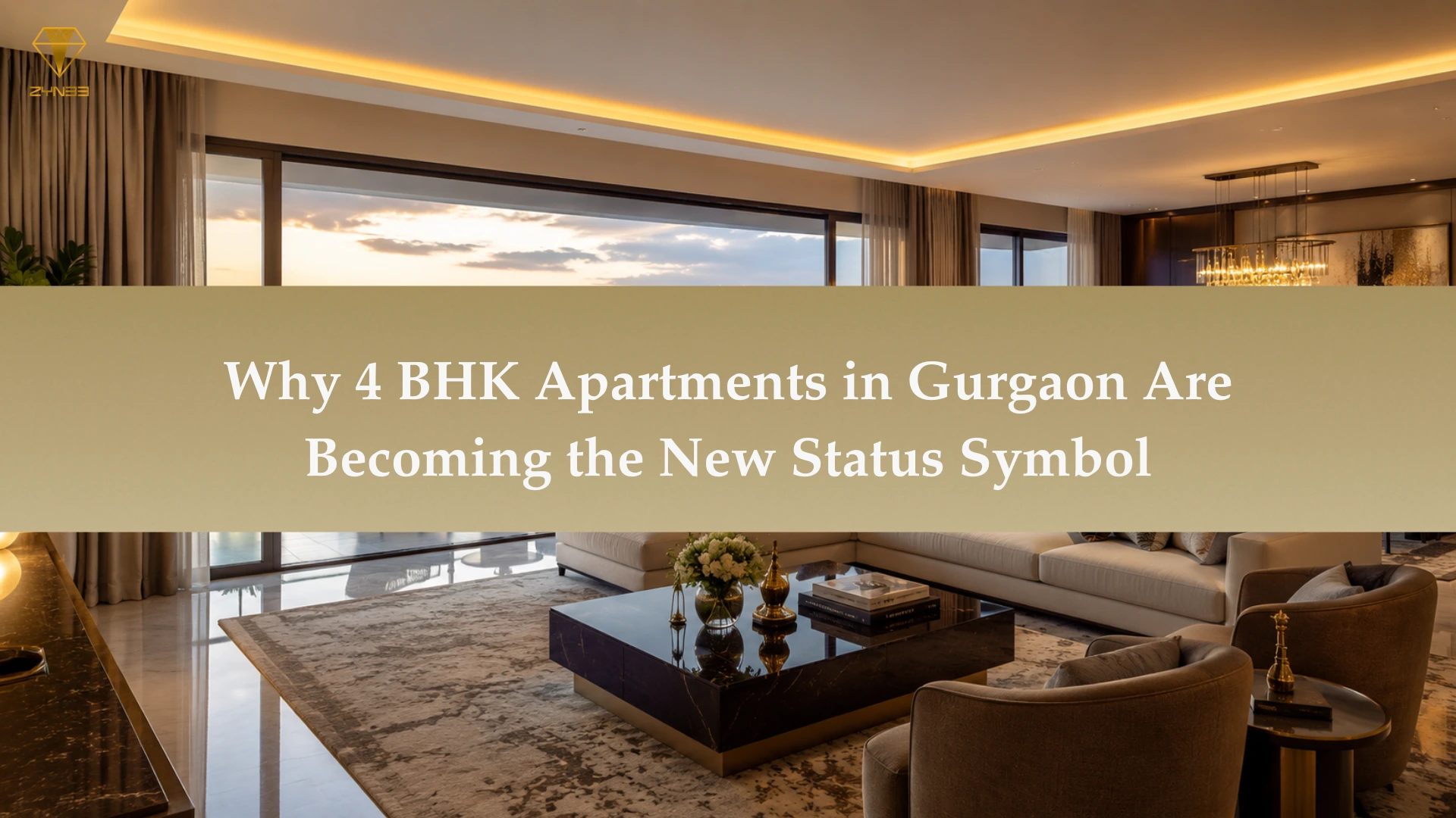4 BHK apartments in Gurgaon showcasing premium branded residences with spacious luxury interiors and skyline views