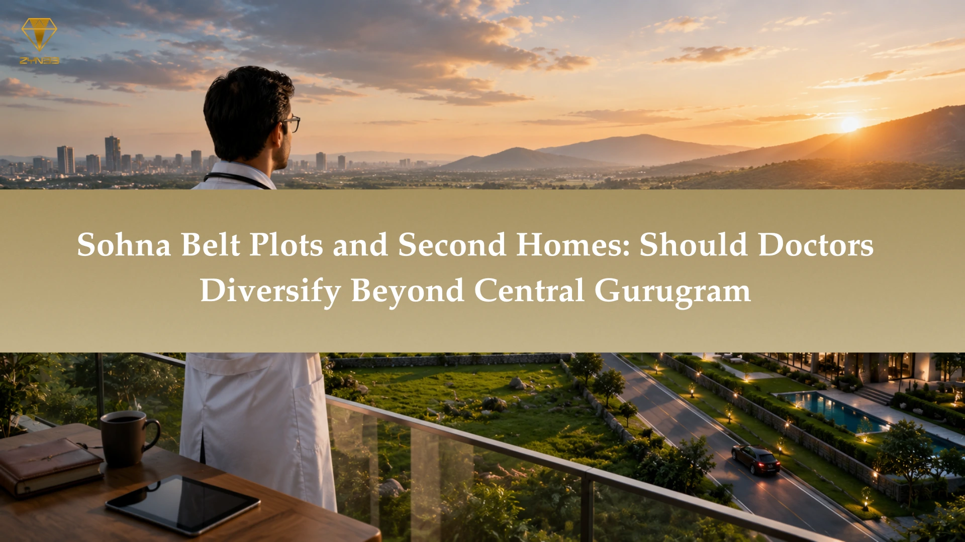 Doctor evaluating Sohna plots in Gurgaon for long-term real estate portfolio diversification and DDJAY land investment