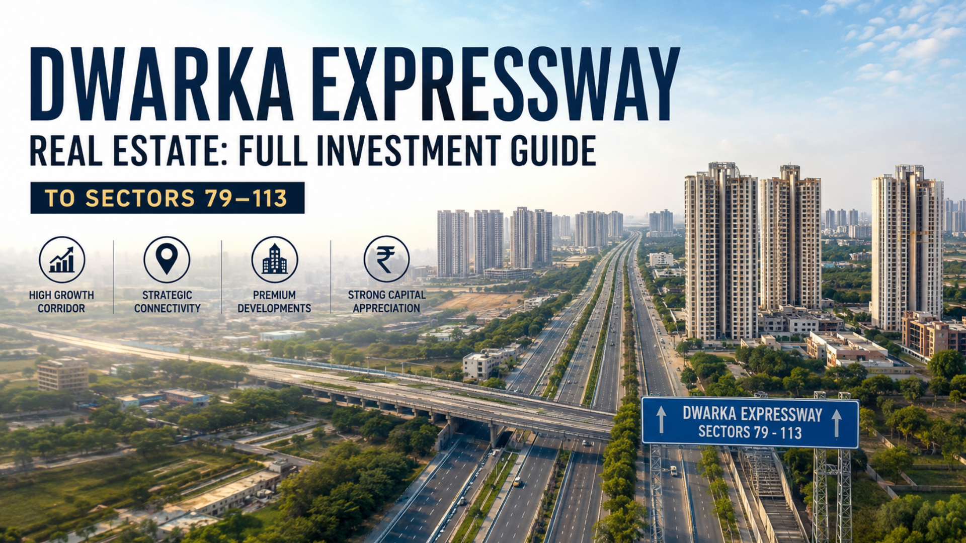 Residential towers along the Dwarka Expressway corridor in Gurugram
