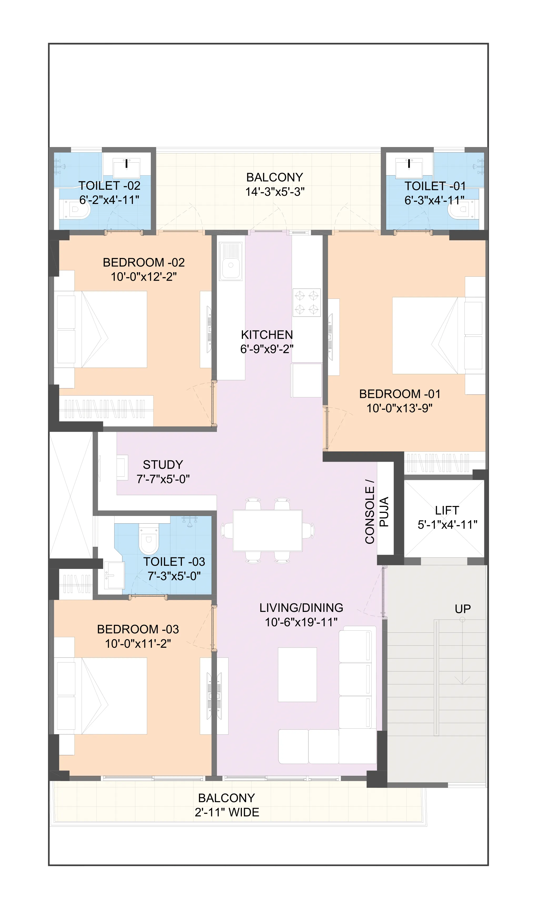 Floor Plan 3.5 BHK