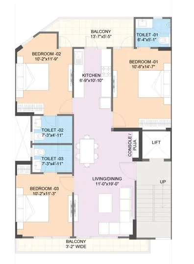 Floor Plan 3.5 BHK