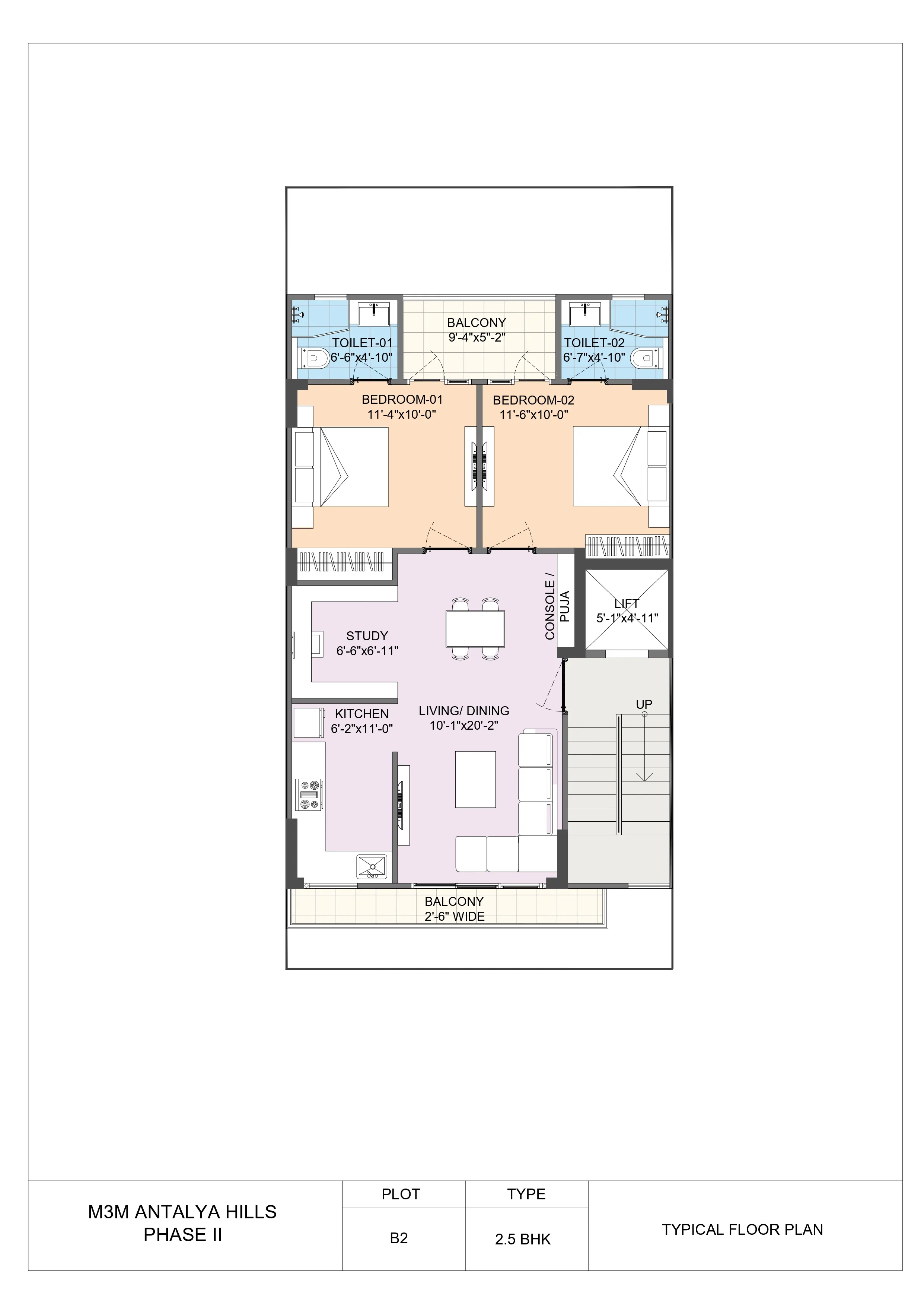 Floor Plan 2.5 BHK