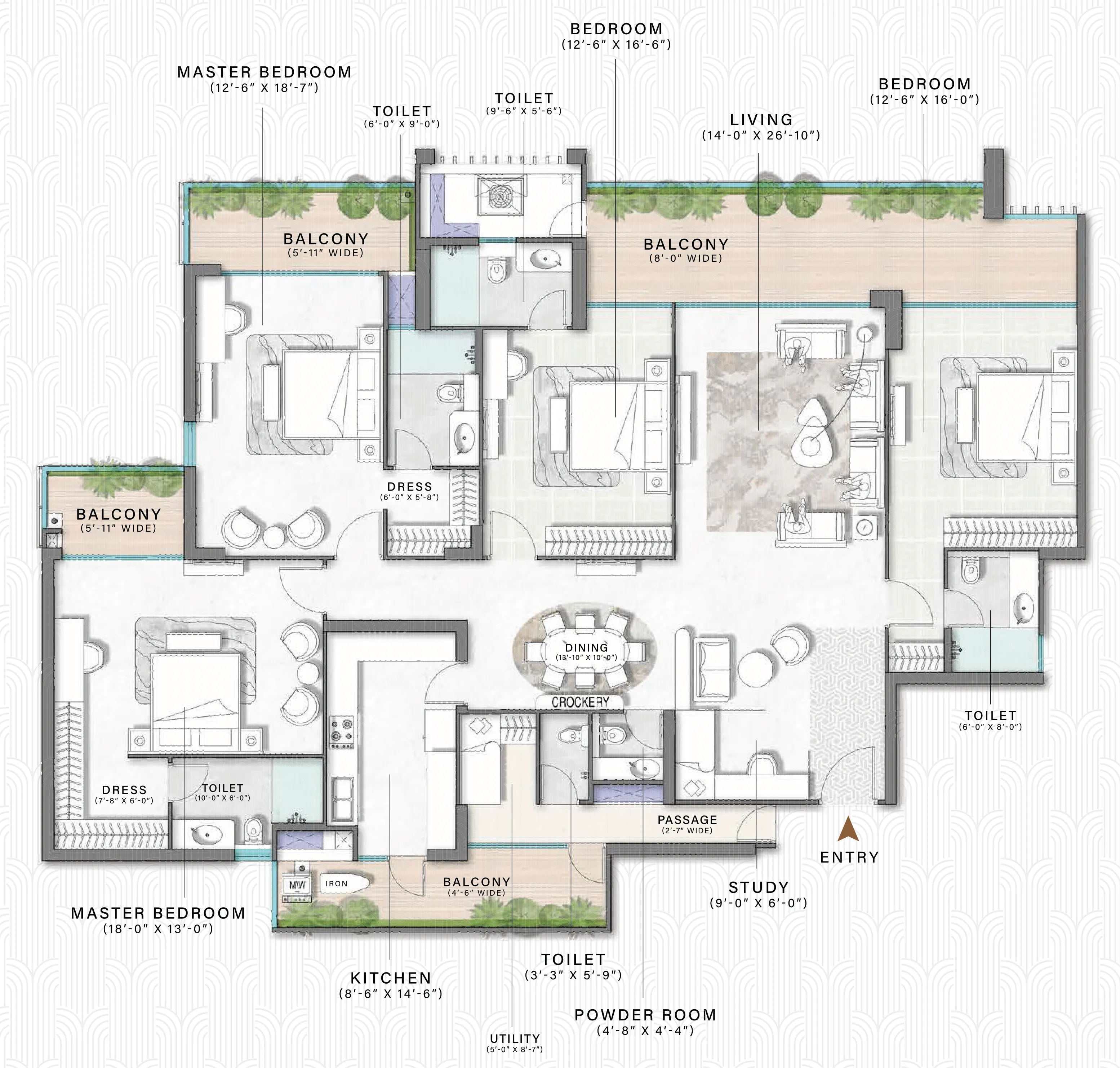 Floor Plan 4.5 BHK