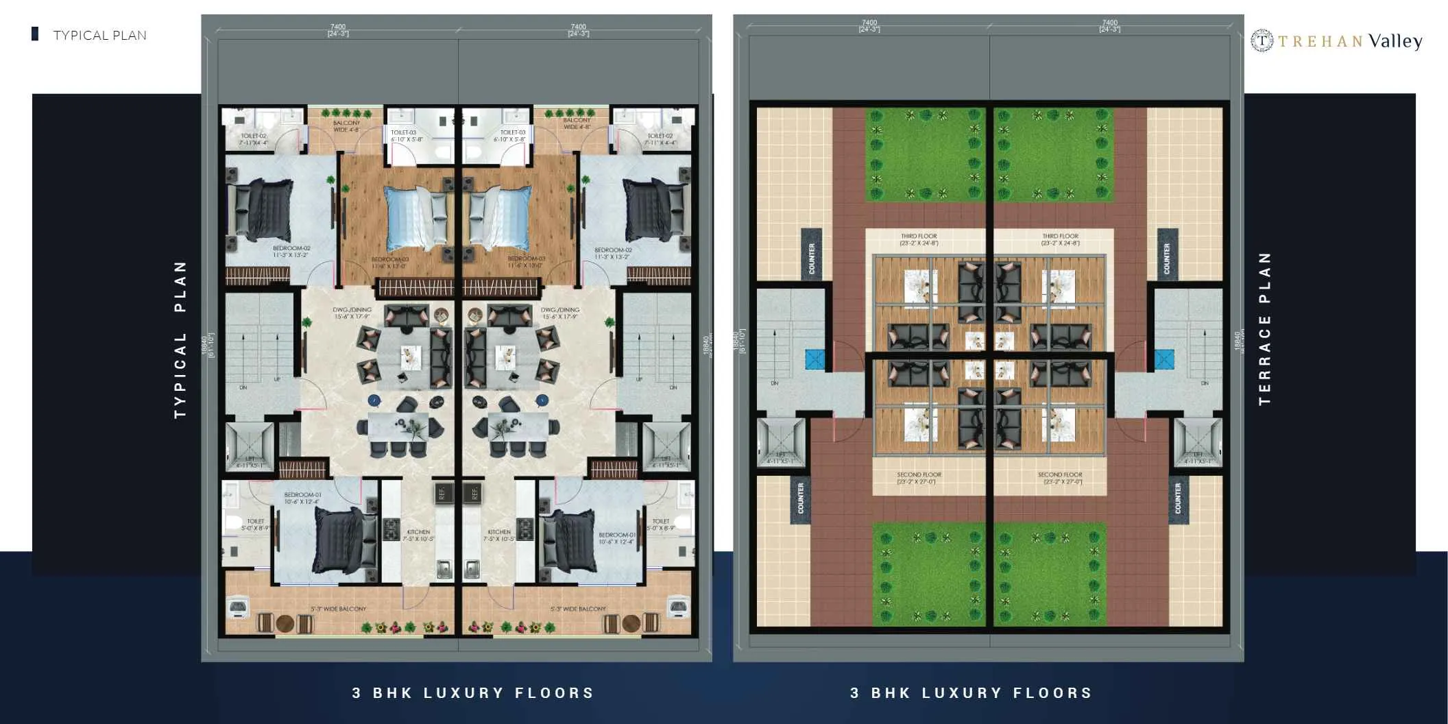 Floor Plan 3 BHK