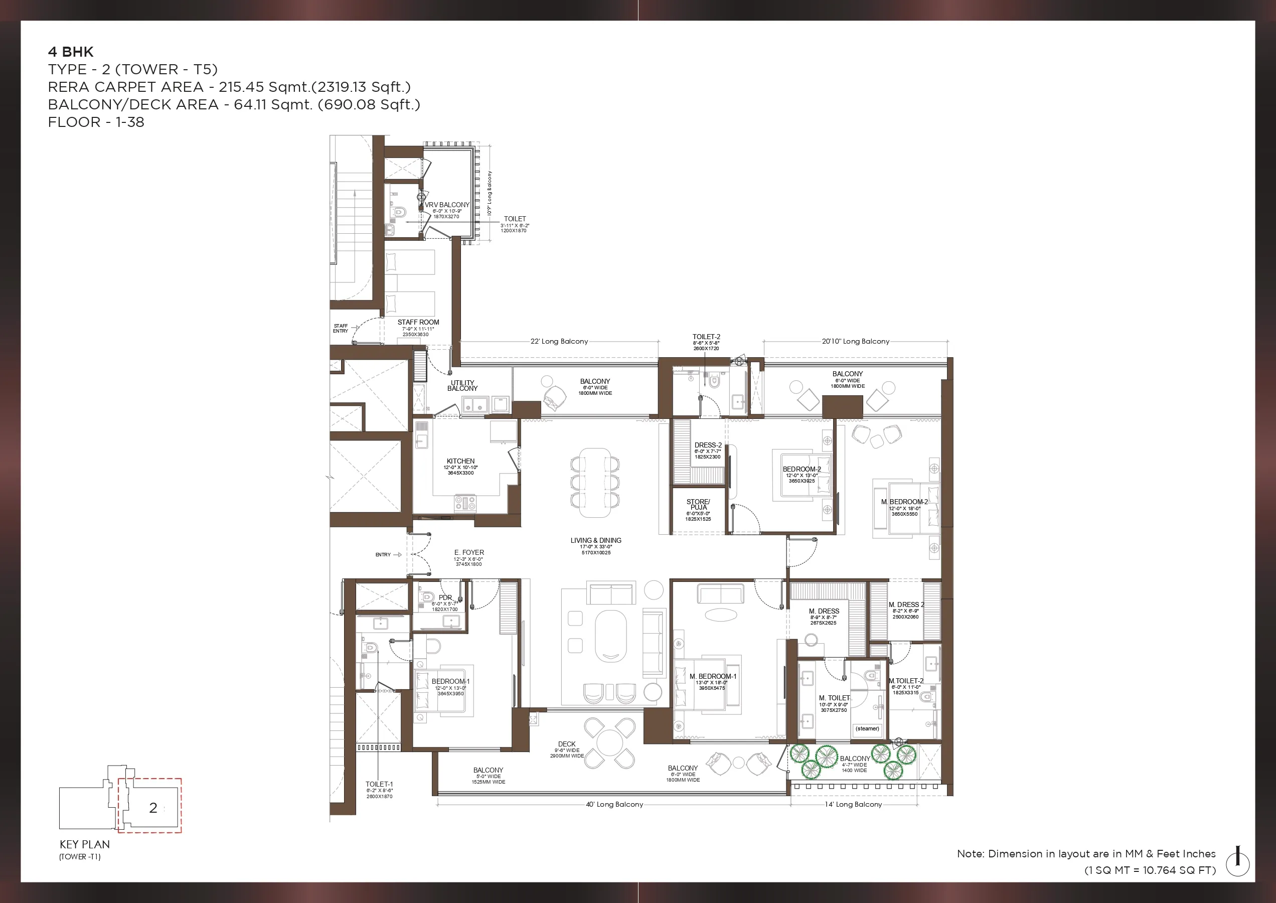 Floor Plan 4 BHK