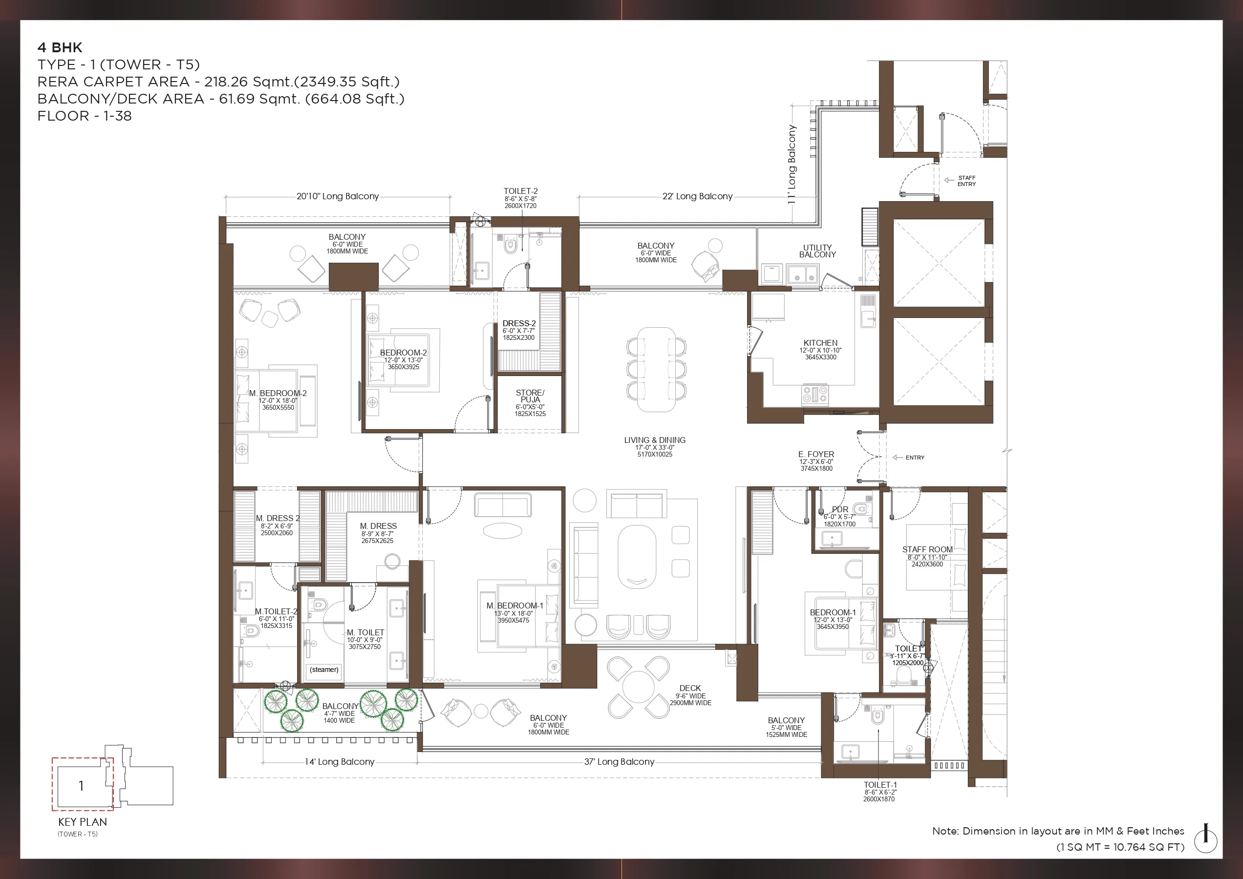Floor Plan 4 BHK