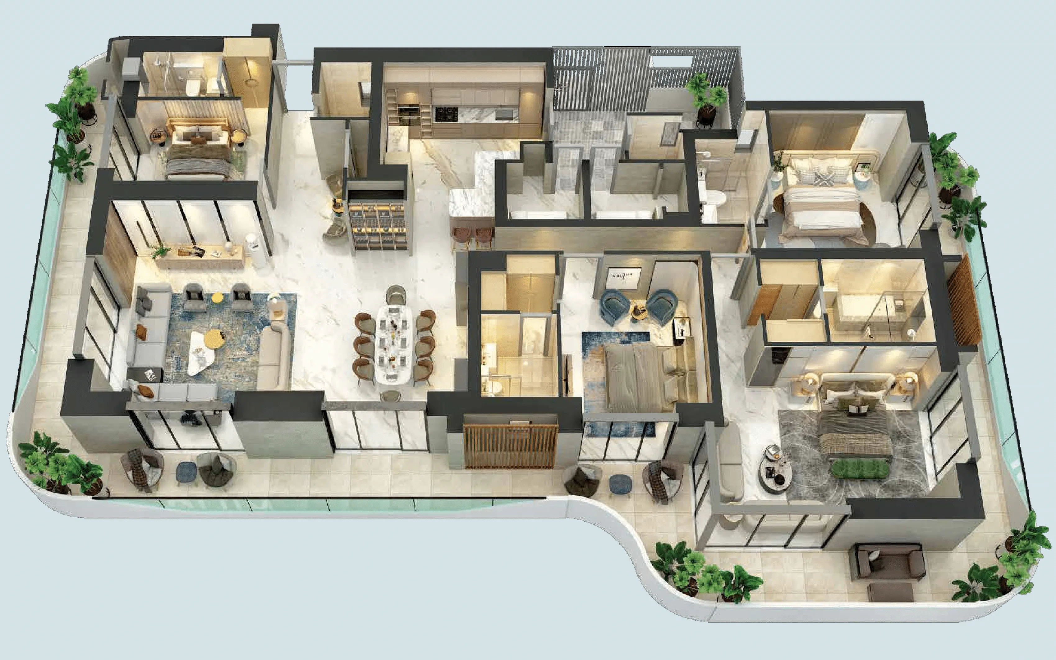 Floor Plan 4 BHK