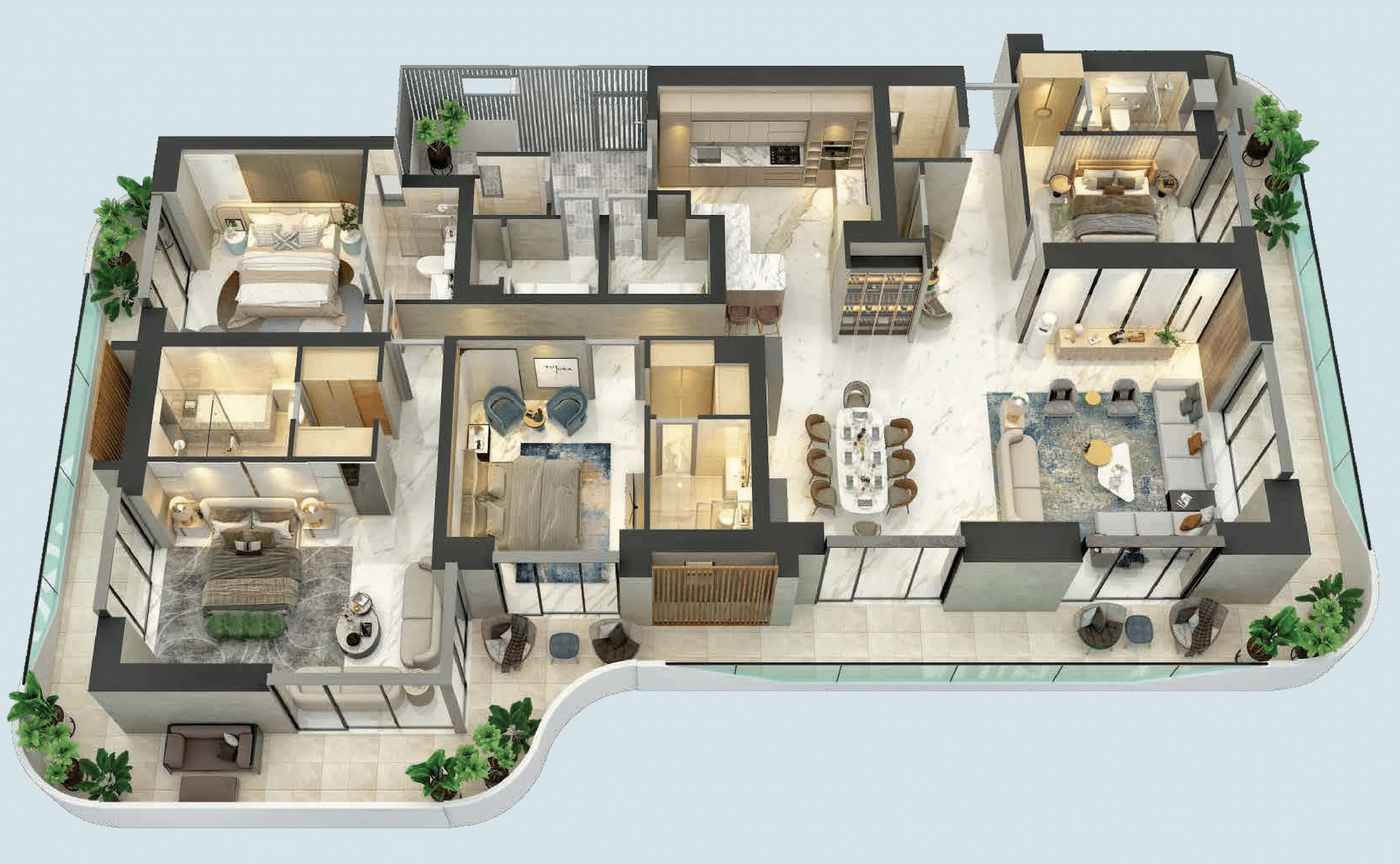 Floor Plan 4 BHK