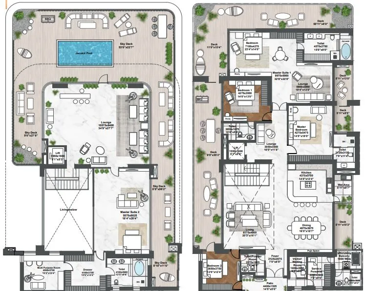Floor Plan 5 BHK Penthouse