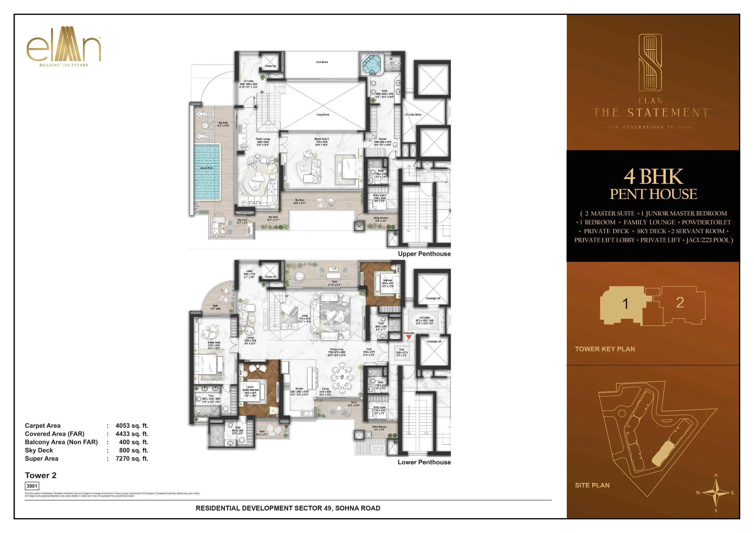 Floor Plan 4 BHK Penthouse