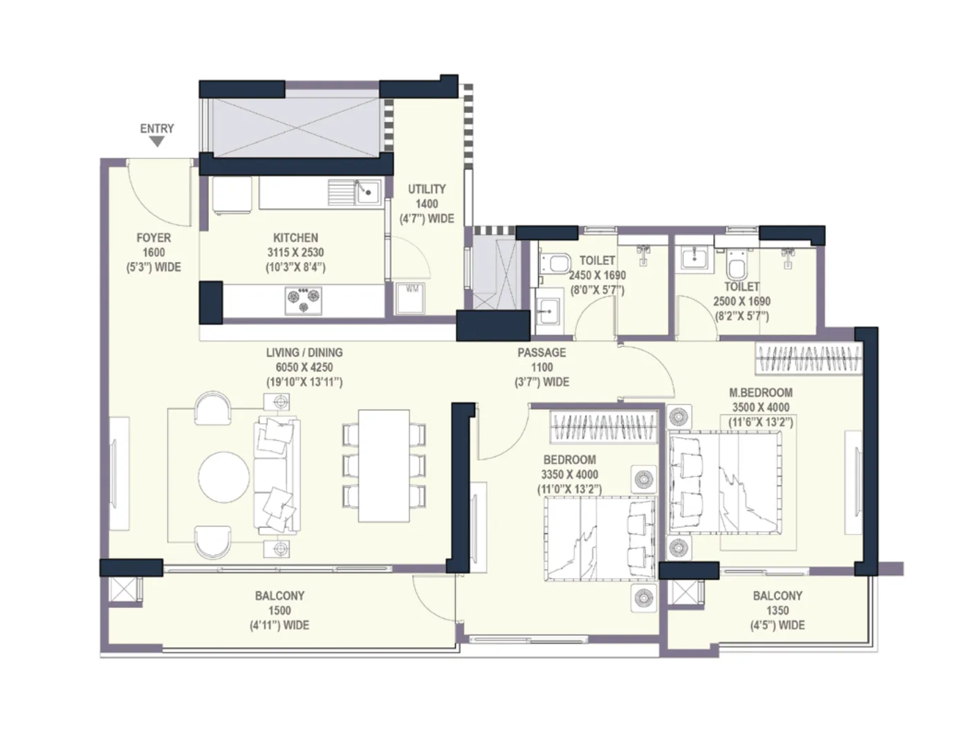 Floor Plan 2 BHK