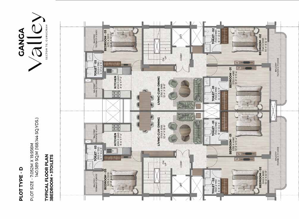 Floor Plan 3 BHK