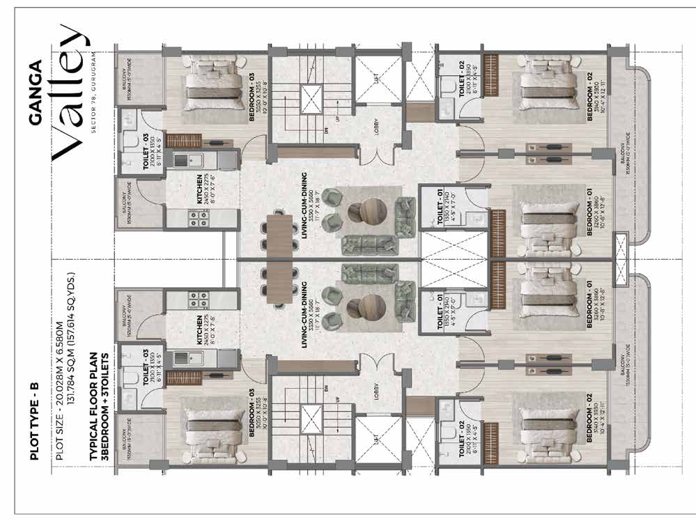 Floor Plan 3 BHK