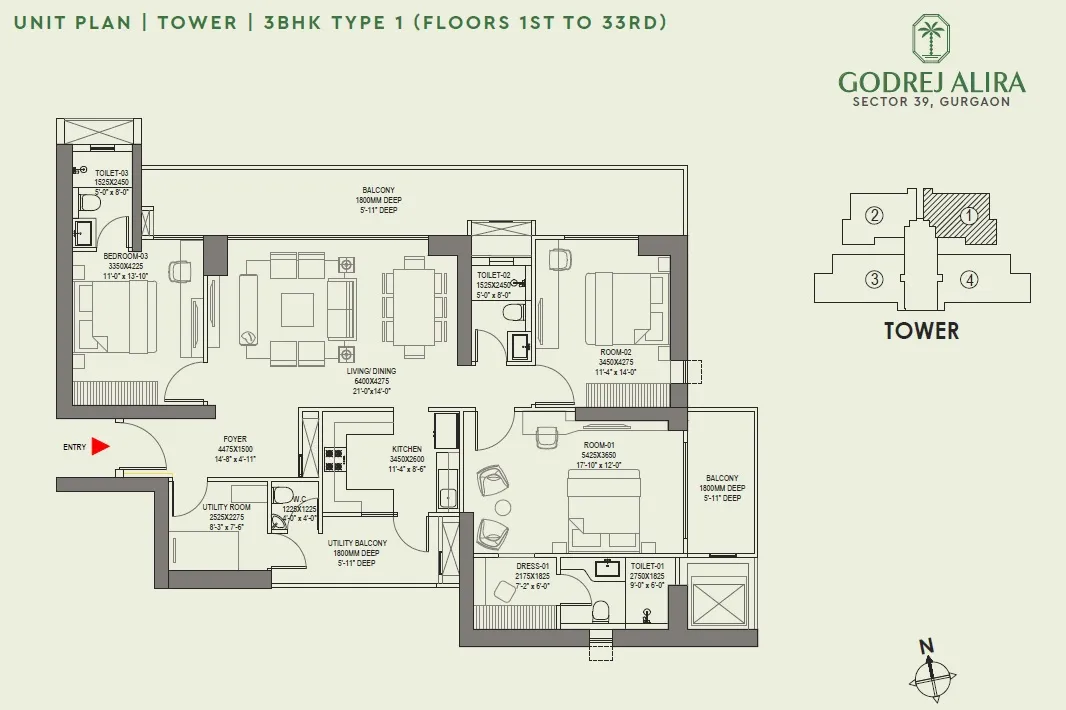 Floor Plan 3.5 BHK