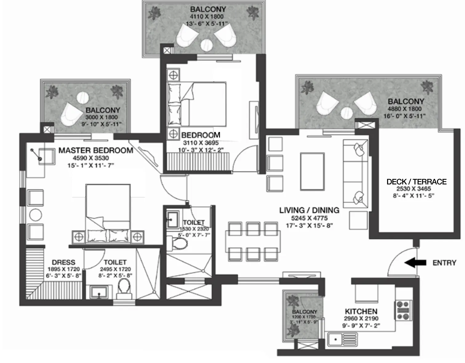 Floor Plan 2 BHK