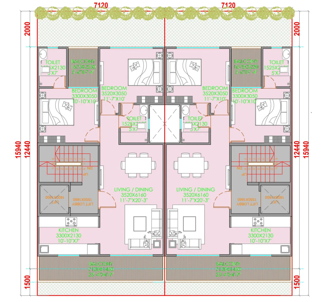 Floor Plan 2 BHK