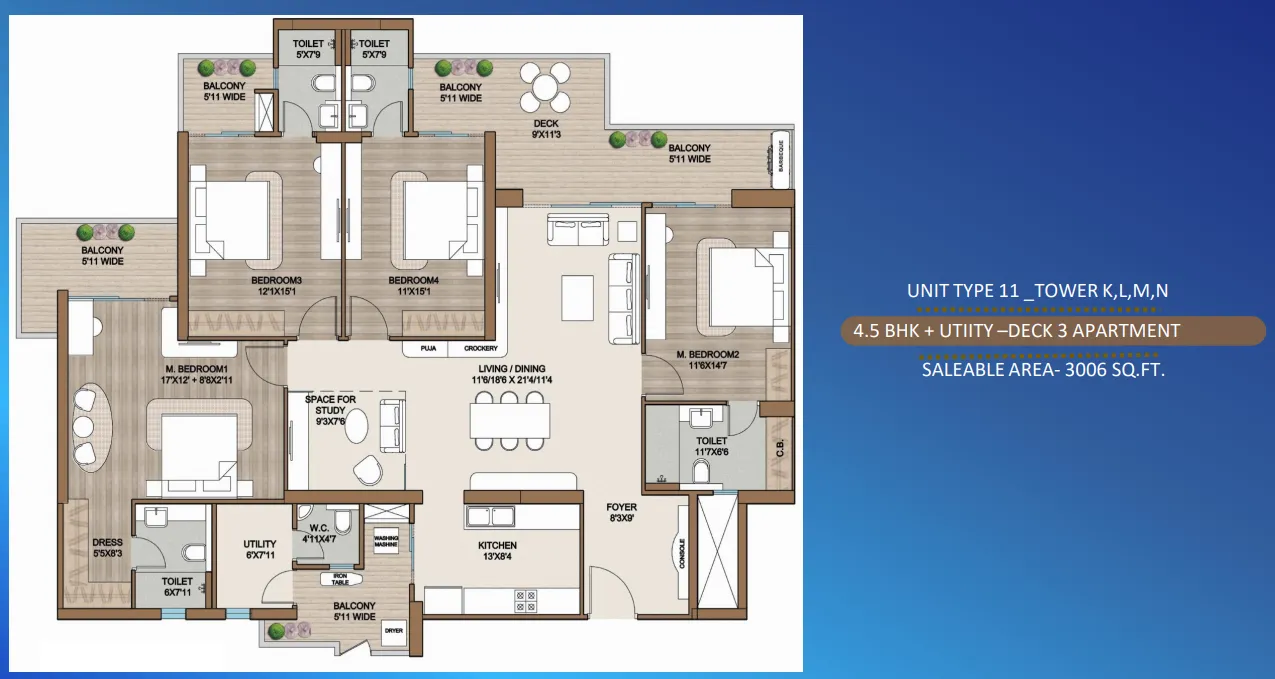 Floor Plan 4.5 BHK