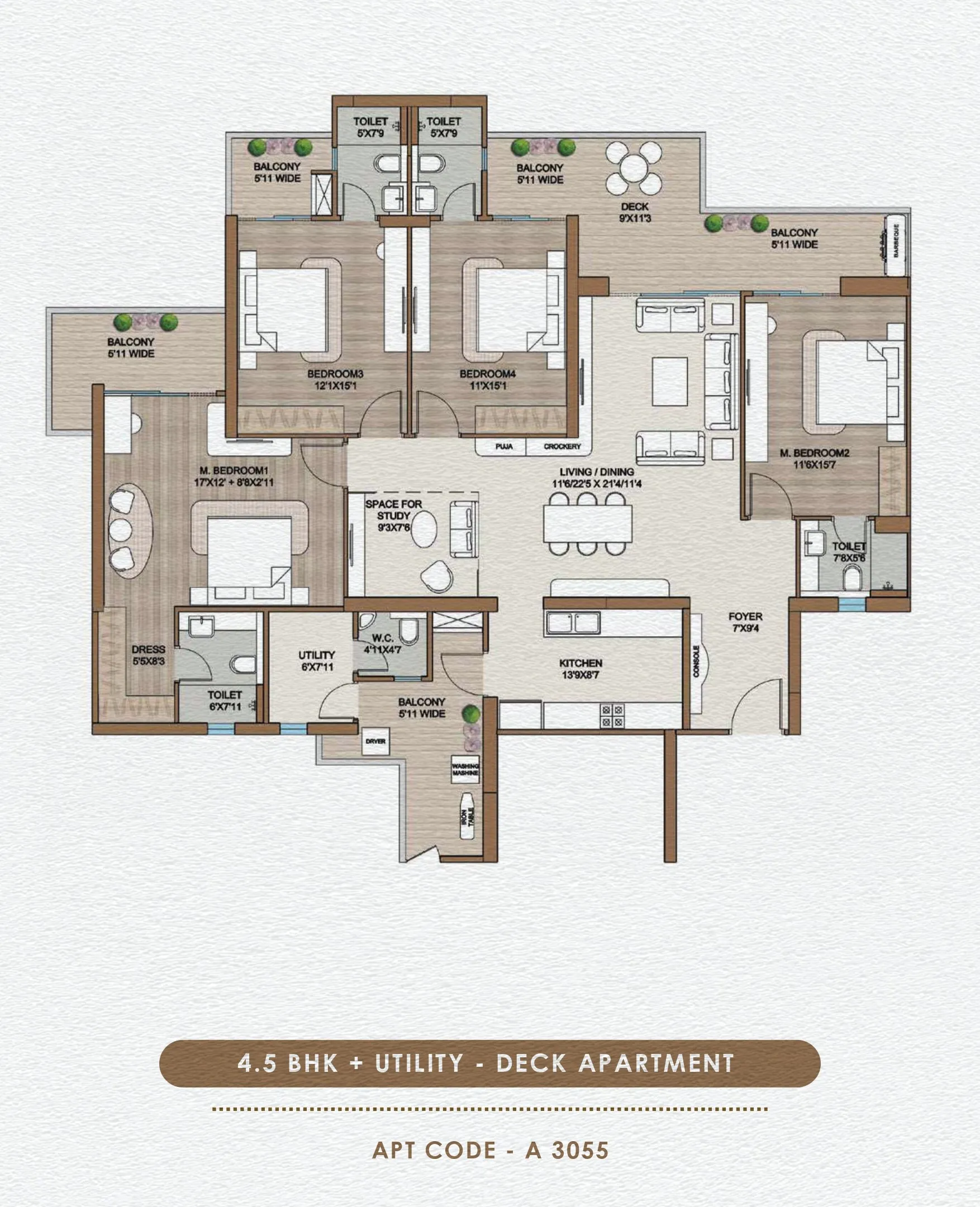 Floor Plan 4.5 BHK
