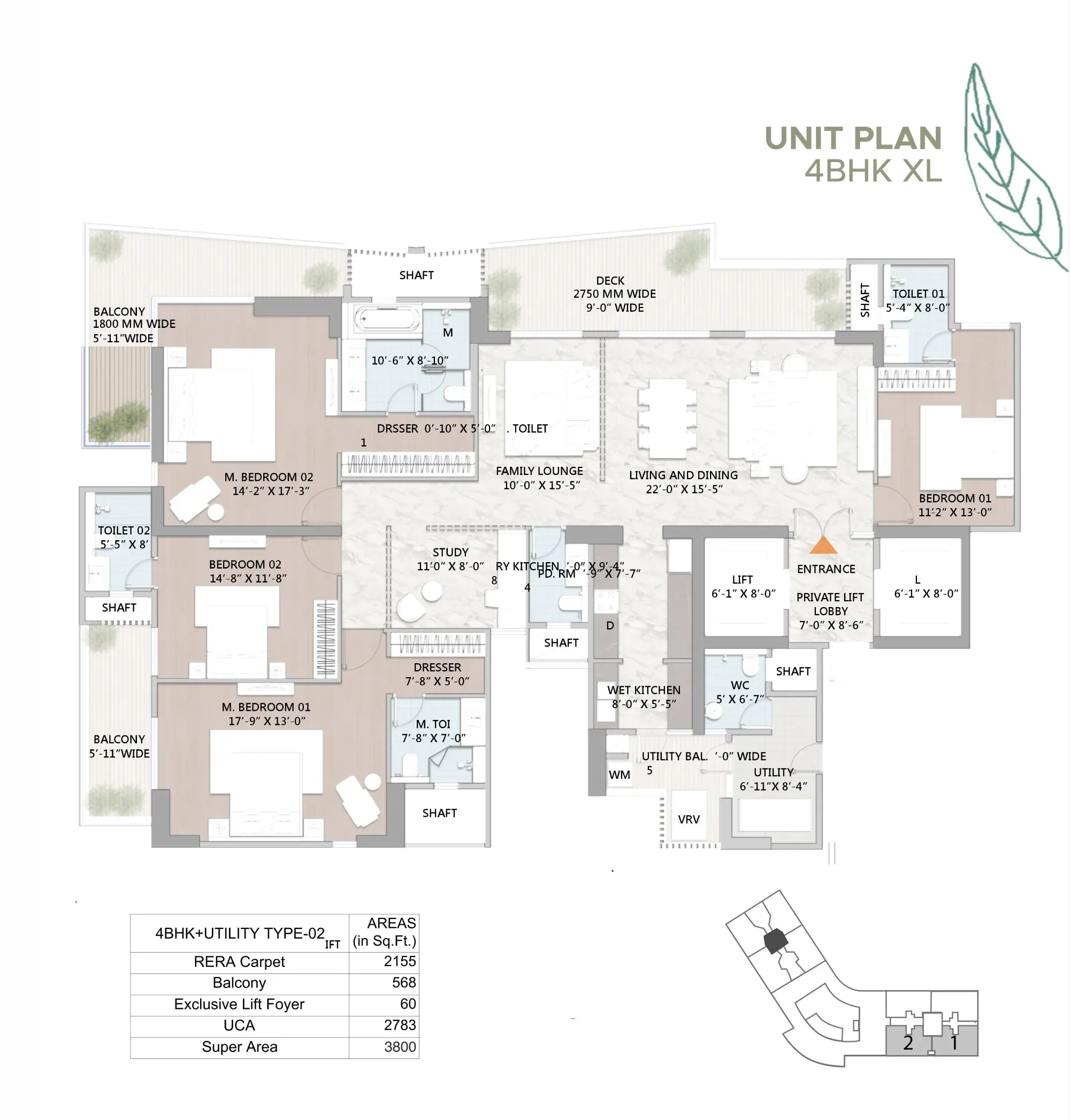 Floor Plan 4 BHK