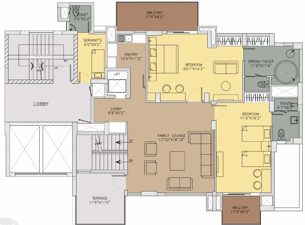 Floor Plan 4 BHK