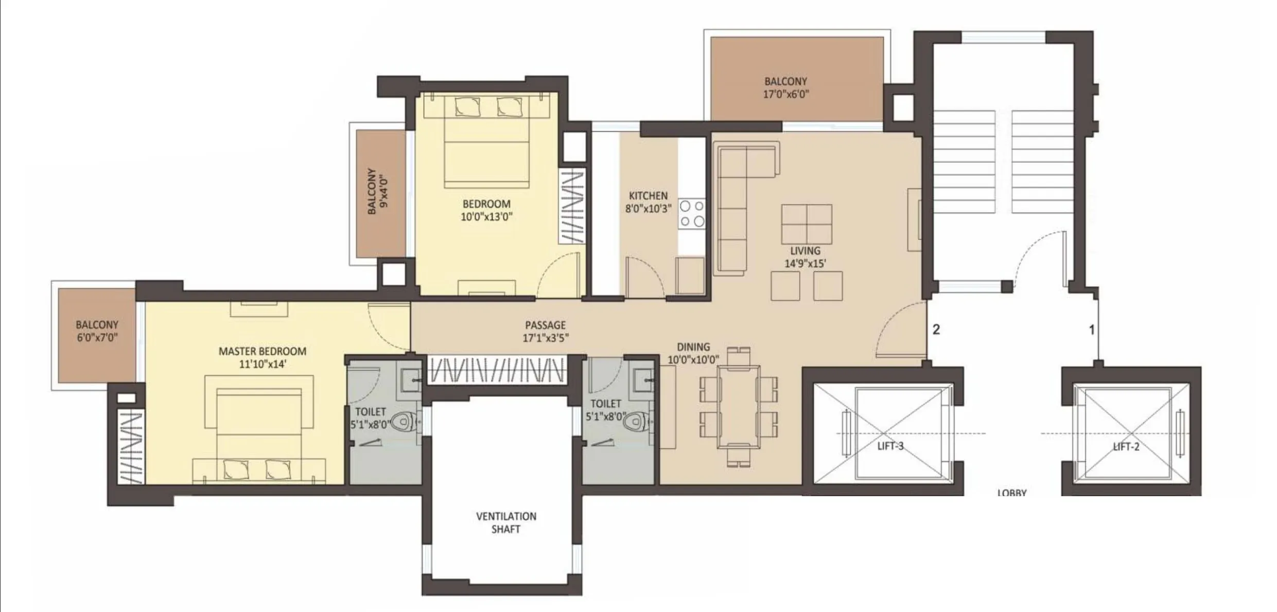 Floor Plan 2 BHK