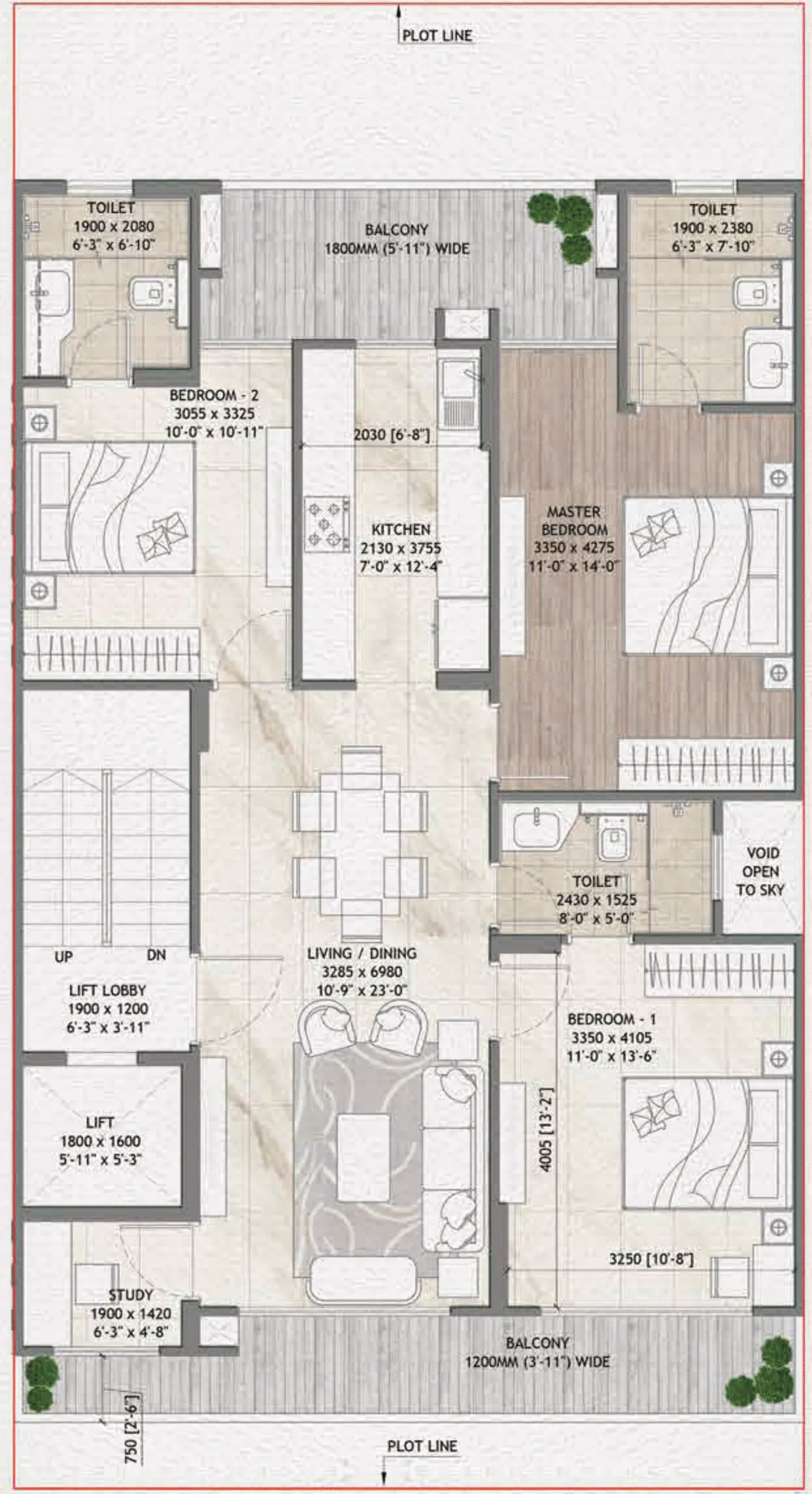 Floor Plan 3.5 BHK