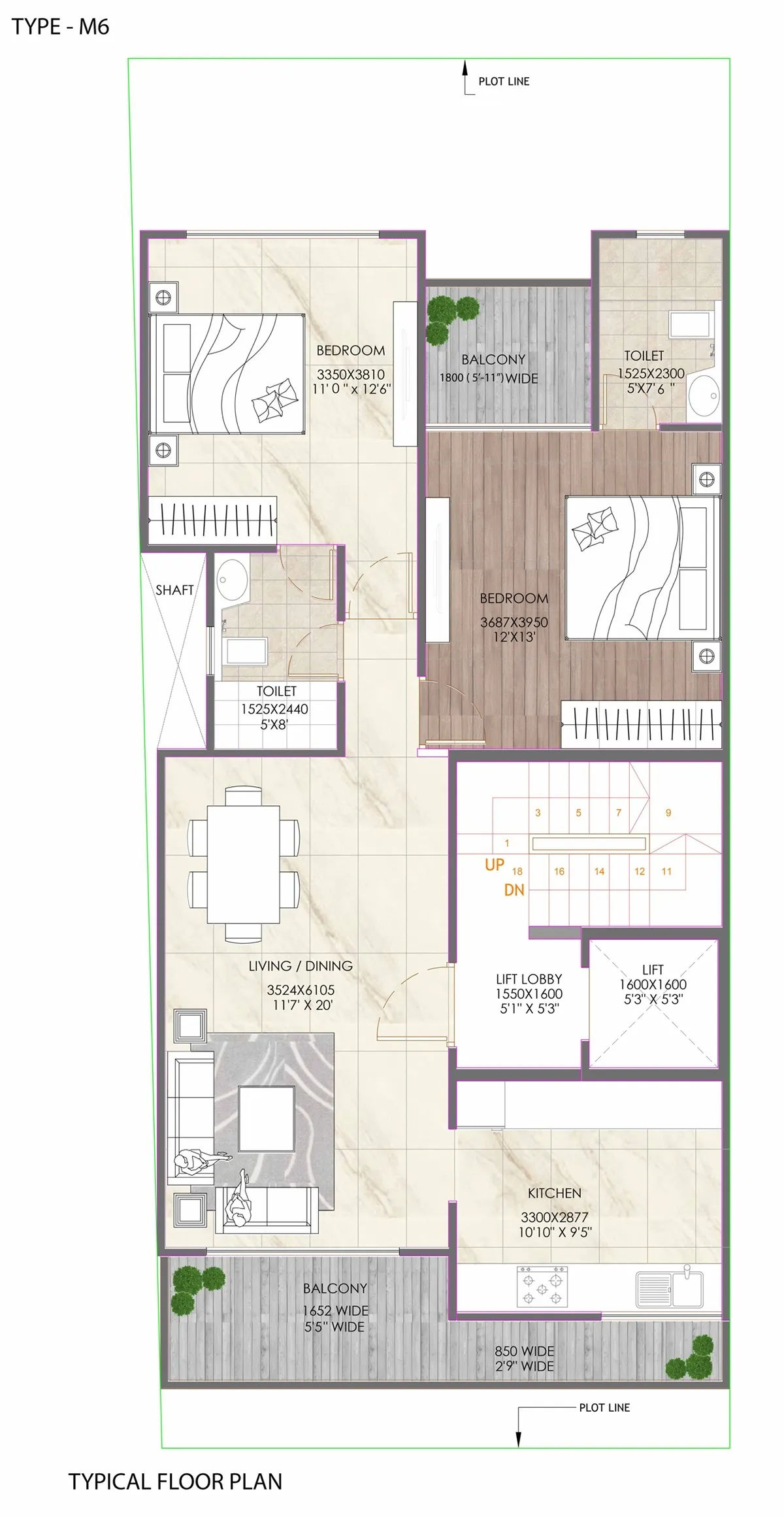 Floor Plan 2 BHK