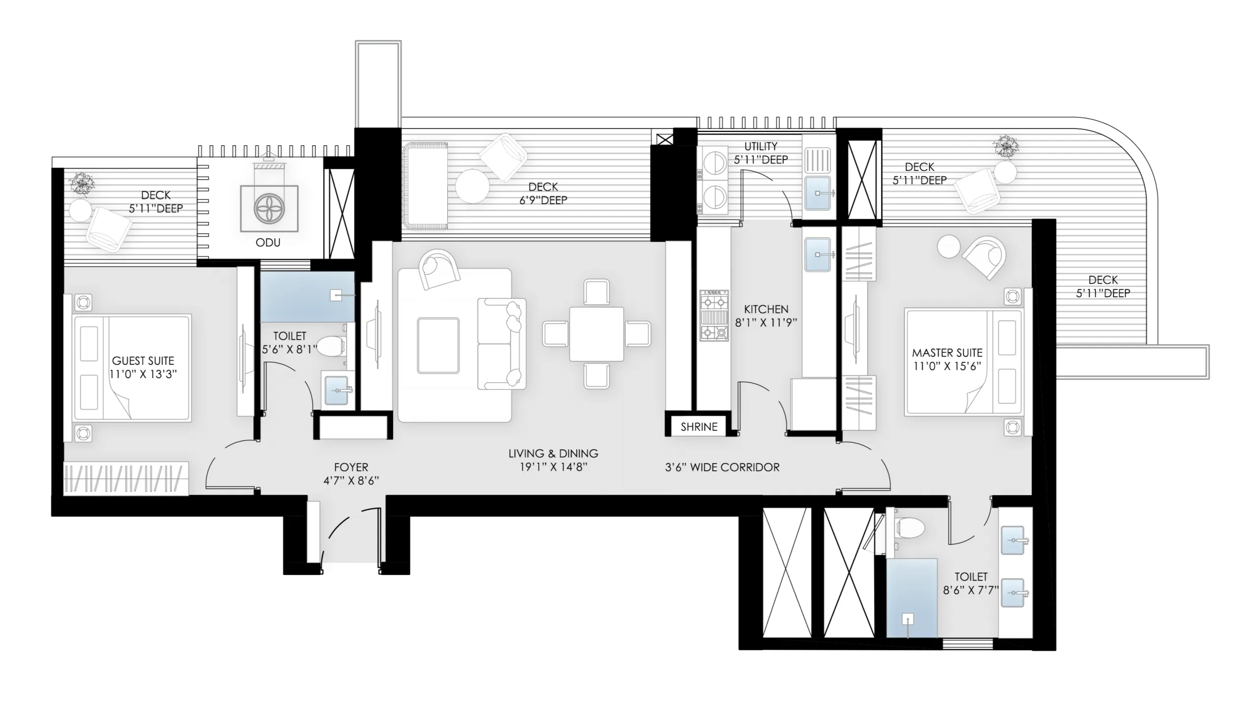 Floor Plan 2 BHK