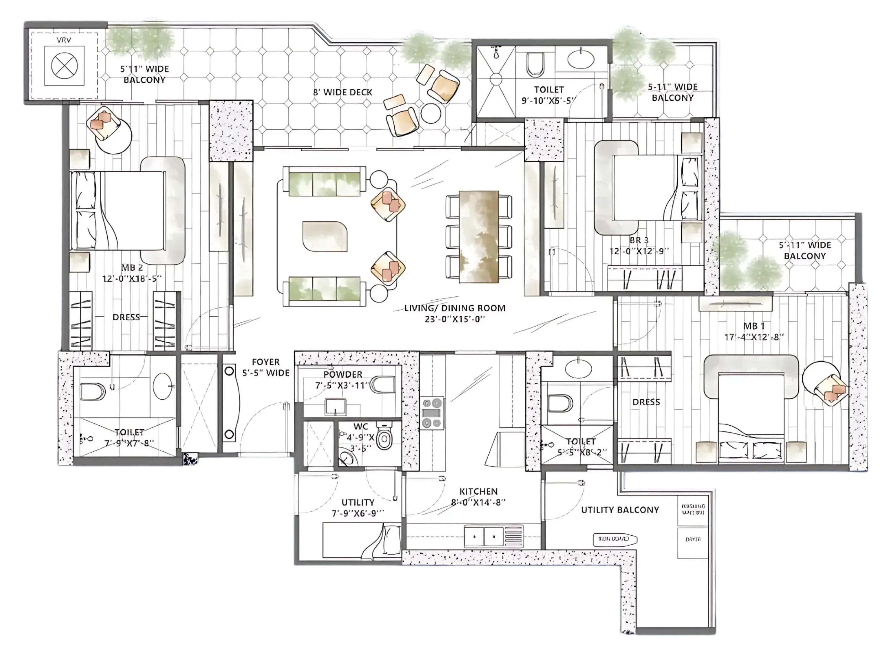 Floor Plan 3.5 BHK