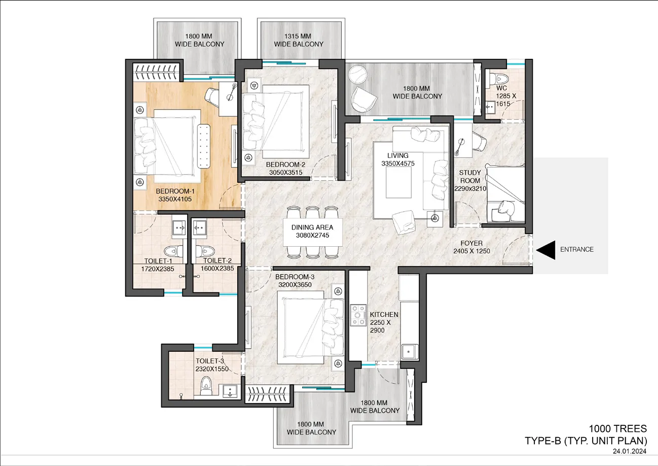 Floor Plan 3.5 BHK