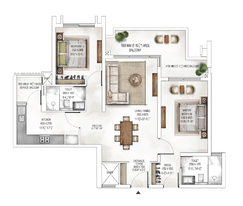 Floor Plan 2 LDK