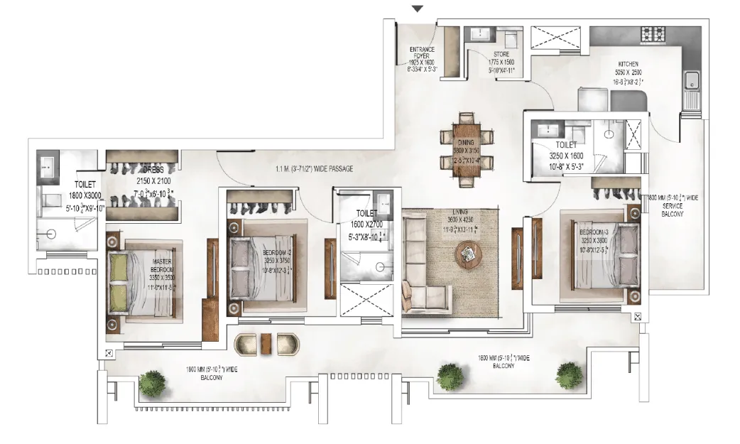 Floor Plan 3 LDK