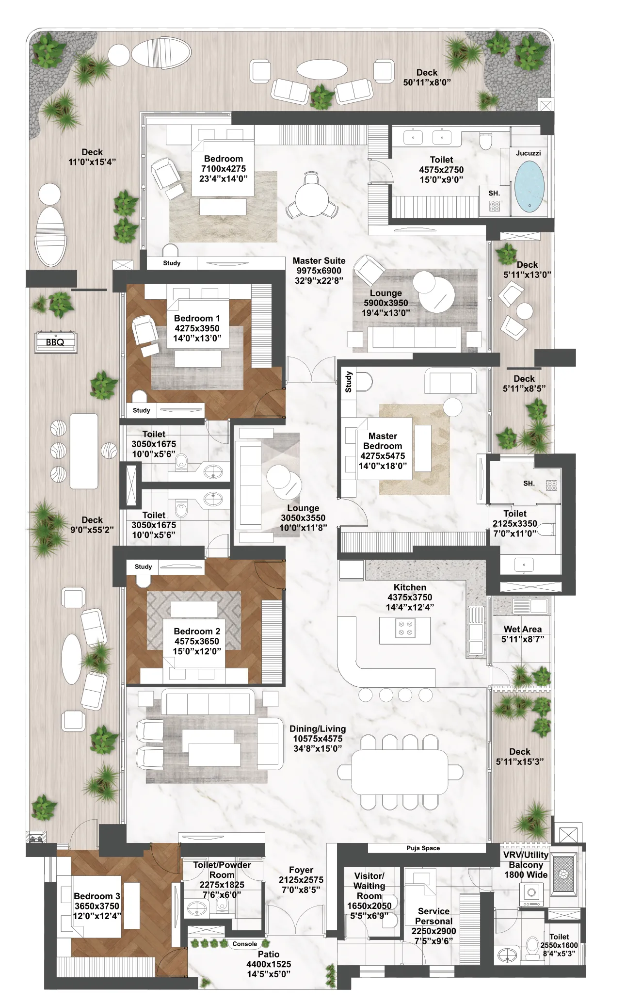 Floor Plan 5 BHK