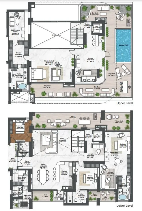 Floor Plan 4 BHK Penthouse