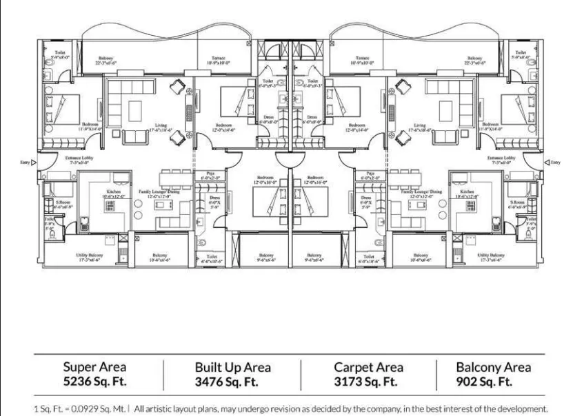 Floor Plan 6 BHK