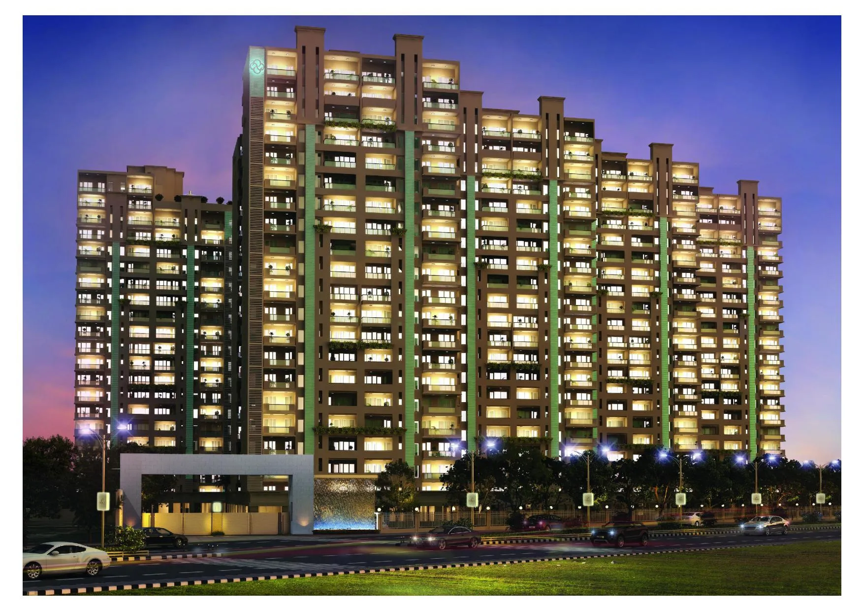 Pareena Coban Residences Phase 2 Sector 99A Gurgaon luxury residential project main exterior facade view on Dwarka Expressway by Pareena Infra