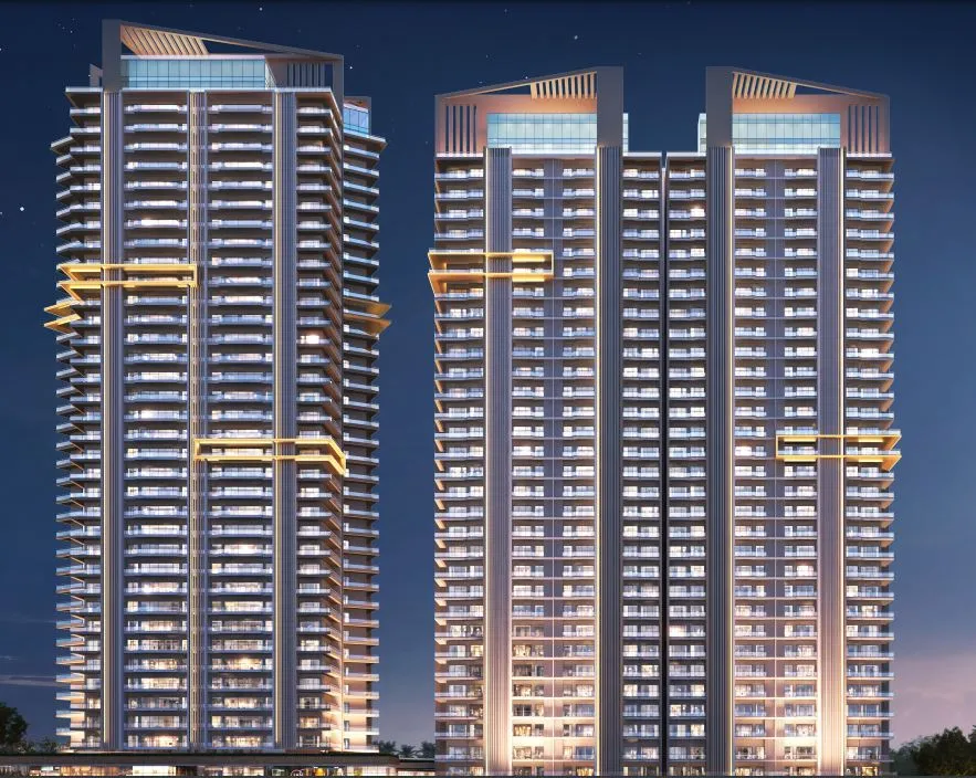 Navraj Kingston Heights Sector 37D Gurgaon luxury high rise apartment project main exterior facade view near Dwarka Expressway by Navraj Infra